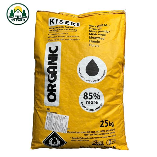 Phân Gà Hữu Cơ Nhật Bản Viên Nở Kiseki bao 25kg