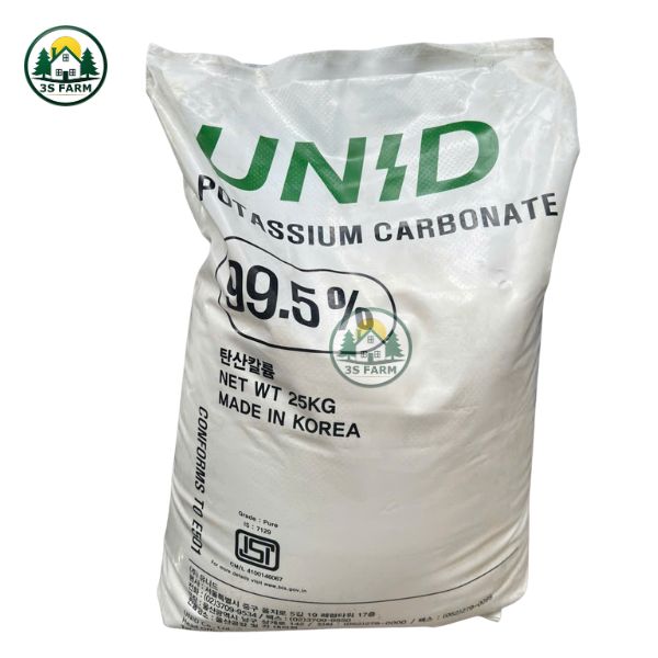 Phân Kali Cacbonat – K2CO3 – Kali Hữu Cơ – Nâng PH – Ngọt Trái – Bao 25kg