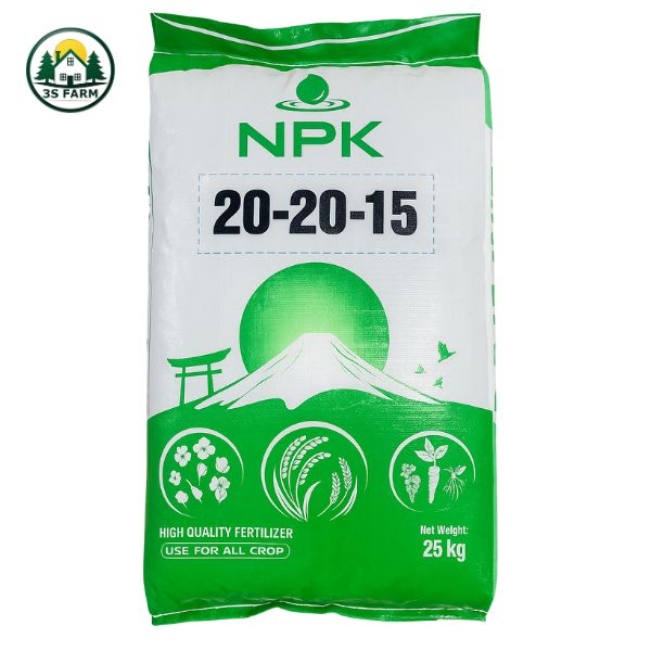 Phân NPK 20-20-15 – Tăng Trưởng, Nuôi Hoa, Nuôi Trái – Bao 25kg