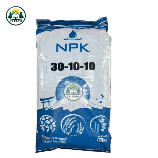 NPK Bón Gốc 30-10-10 Bao 25KG – Tăng Đạm Mạnh, Nuôi Đọt, Xanh Lá Nhanh