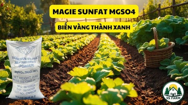 Phân Magie sunfat – MgSO4 Bao 25kg - Biến Vàng Thành Xanh