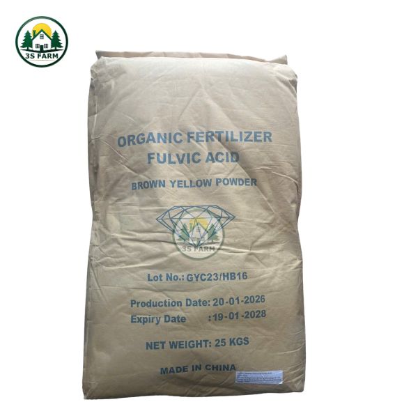 Fulvic Acid 50% bao 25kg – Phân Bón Hữu Cơ Kích Rễ Cho Cây Sầu Riêng, Cà Phê