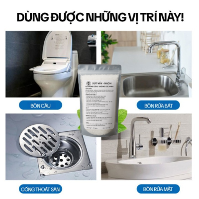Xút NaOH – Bột Thông Cống Khử Mùi Cực Mạnh – Túi 1KG