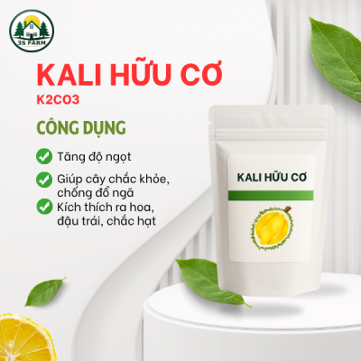 Phân Kali Cacbonat – K2CO3 – Kali Hữu Cơ – Giúp Ngọt Trái – Chắc Quả – Túi 1KG