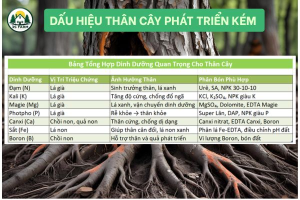 10 Dấu Hiệu Thân Cây Phát Triển Kém & Cách Khắc Phục Hiệu Quả