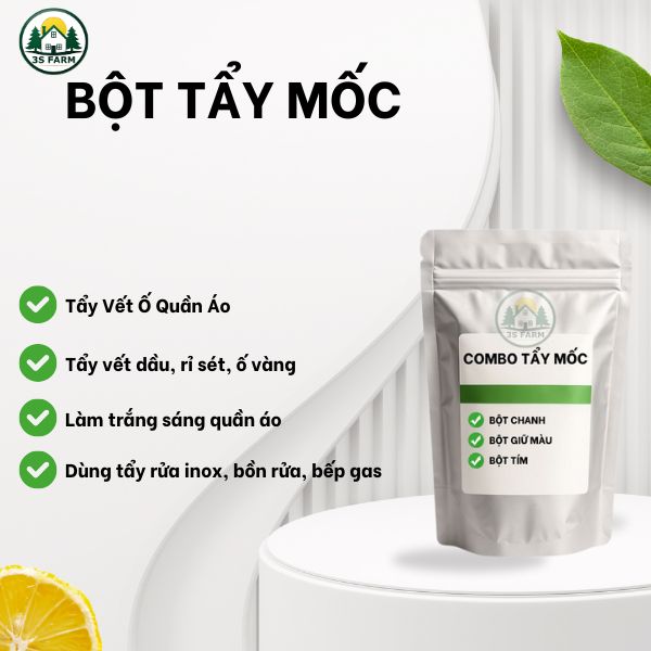 Combo Tẩy Mốc Quần Áo Bộ 3 – Sạch Mốc, Giữ Màu, An Toàn Cho Da Tay