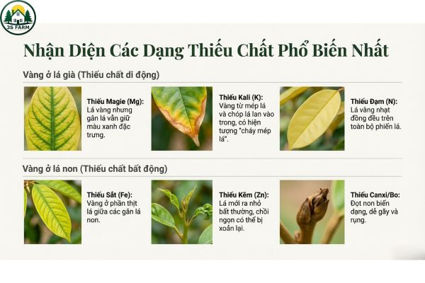 Dấu hiệu nhận biết cây thiếu chất 