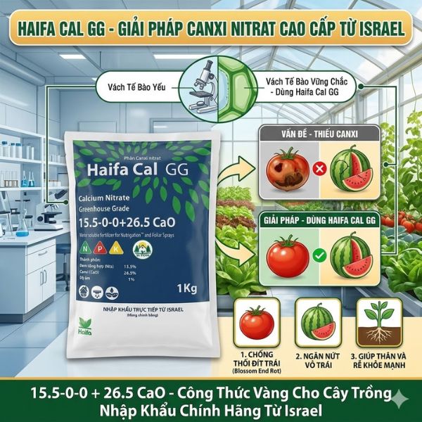 Canxi Nitrat Haifa – Chống Nứt Trái, Thối Đít Trái, Giúp Trái Cứng Đẹp