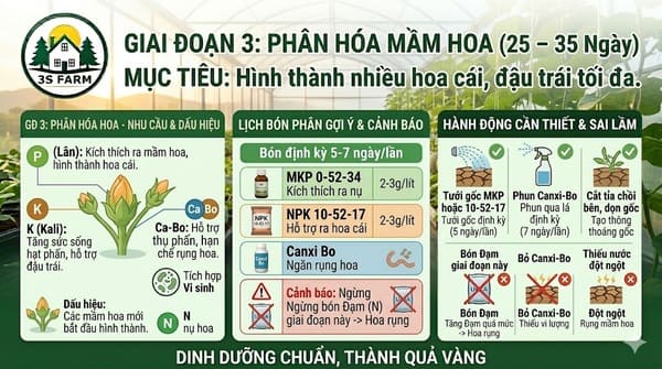 Giai Đoạn Phân Hóa Mầm Hoa (25 – 35 Ngày)