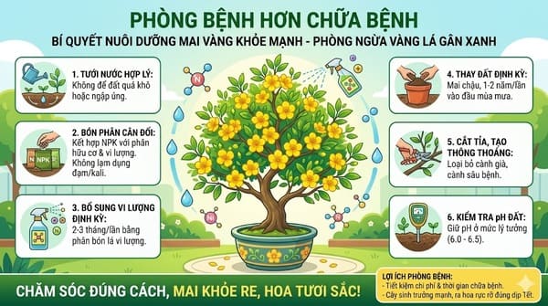 Cách Phòng Ngừa Mai Vàng Bị Vàng Lá Gân Xanh