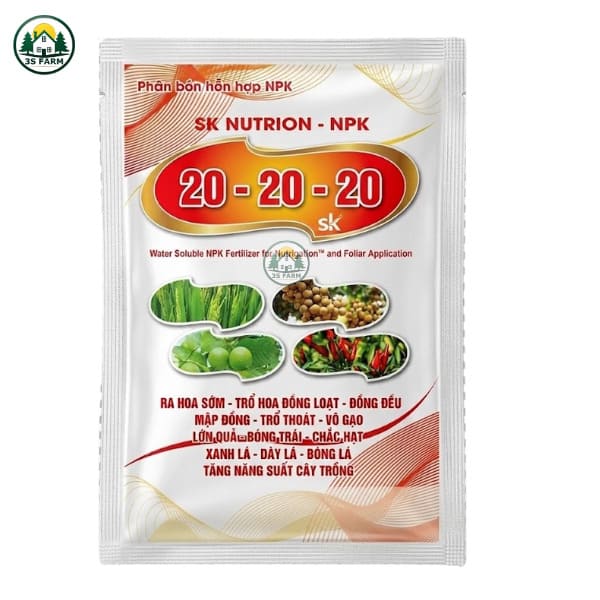 NPK 20-20-20 Hà Lan – Siêu Lớn Trái, Xanh Lá Mạnh, Phát Triển Toàn Diện