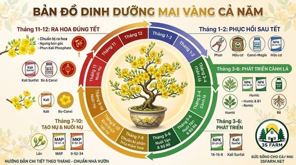 Lịch Bón Phân Cho Cây Mai Vàng Chi Tiết Theo Từng Tháng