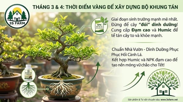 Tháng 3 – 4: Giai Đoạn Phát Triển Cành Lá