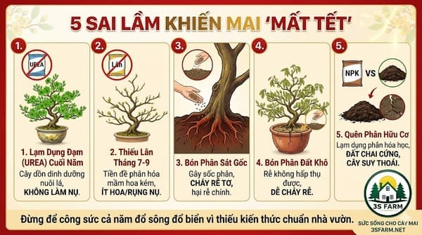 Những Sai Lầm Khi Bón Phân Cho Mai