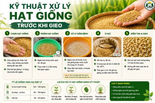 Kỹ thuật xử lý hạt giống trước khi gieo