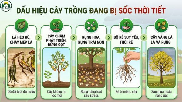 Dấu Hiệu Cây Trồng Đang Bị Sốc Thời Tiết