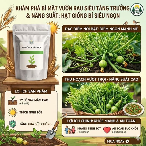 hạt giống bí siêu ngọn