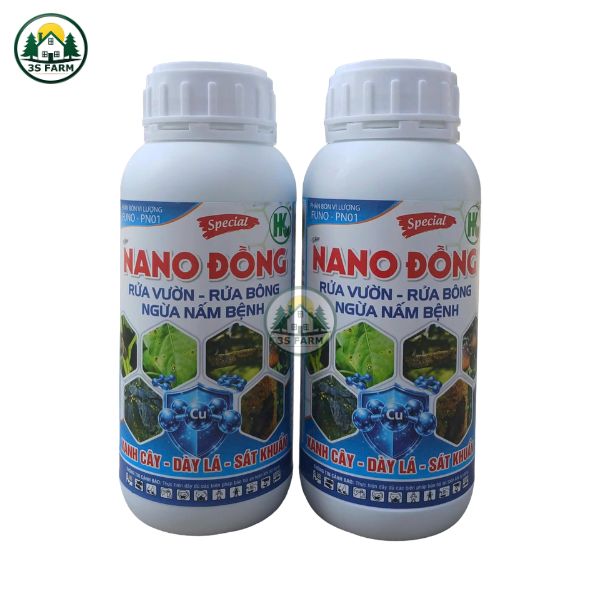 Nano Đồng – Rửa Vườn, Rửa Bông, Hỗ Trợ Hạn Chế Nấm Khuẩn